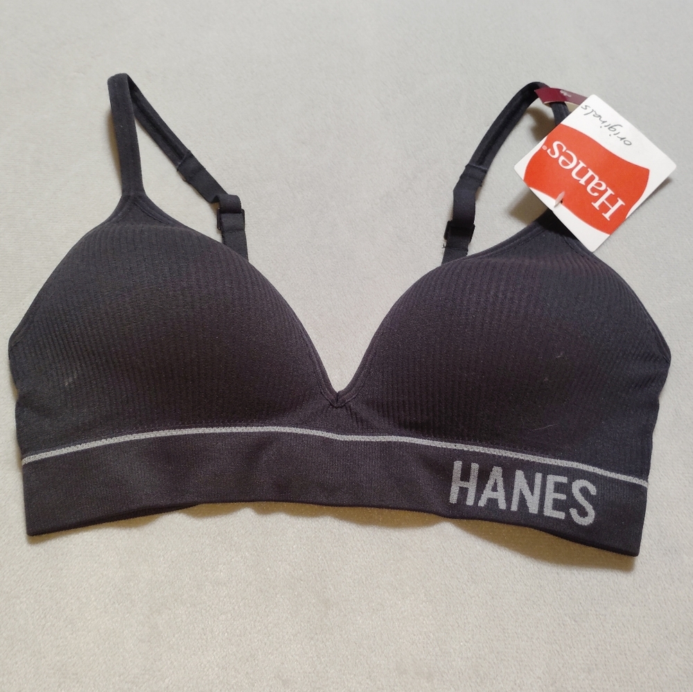 2 Hanes Originals Women's Rib Contour Wirefree Bra - Picture 8 of 11